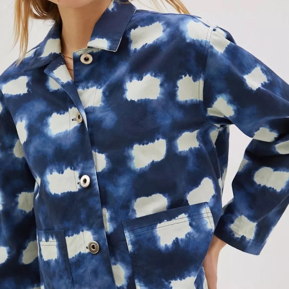 Porridge Allie jacket tie dye blue, Anthropologie, size S - Picture 2 of 10